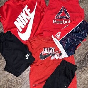 Nike Matching Set Red and Black Athletic Apparel